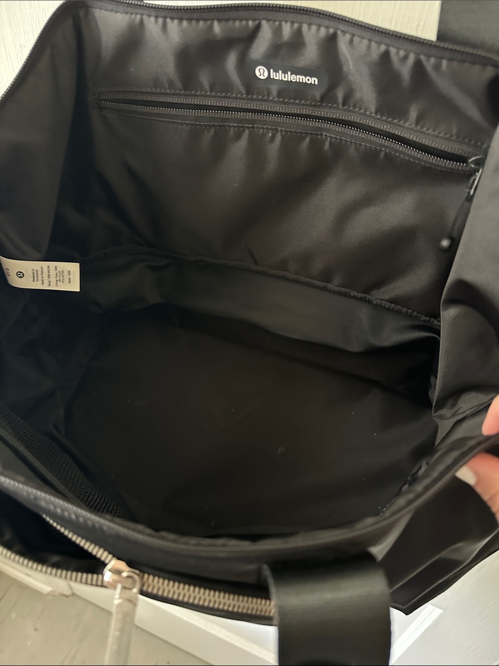 lululemon athletica Black Duffel Tote with Front Zip Pocket - Picture 4 of 8